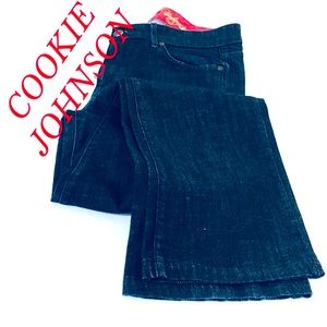 COOKIE JOHNSON DEEP NAVY  BLUE BOOTCUT JEANS